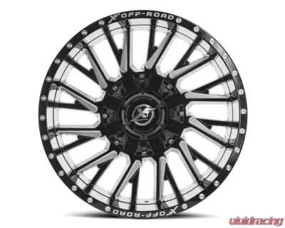 XF Off-Road XF-226 Wheel 24x14 5x150 | 5x139.7 | 5x5.5 -76mm Gloss Black Milled - XF-226241451397150-76GBML