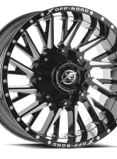 XF Off-Road XF-226 Wheel 24x14 5x150 | 5x139.7 | 5x5.5 -76mm Gloss Black Milled                                     - XF-226241451397150-76GBML - Image 2