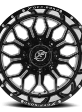XF Off-Road XF-227 Wheel 20x10 5x127|5x139.7 -24mm Gloss Black Milled                                     - XF-227201051271397-24GBML - Image 2