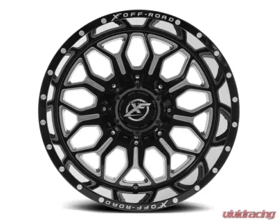 XF Off-Road XF-227 Wheel 20x10 5x127|5x139.7 -24mm Gloss Black Milled - XF-227201051271397-24GBML