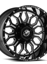 XF Off-Road XF-227 Wheel 20x10 5x127|5x139.7 -24mm Gloss Black Milled                                     - XF-227201051271397-24GBML - Image 2