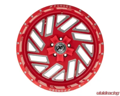 XF Off-Road XFX-304 Wheel 22x12 5x150 | 5x139.7 | 5x5.5 -44mm Red Milled - XFX-304221251397150-44RM