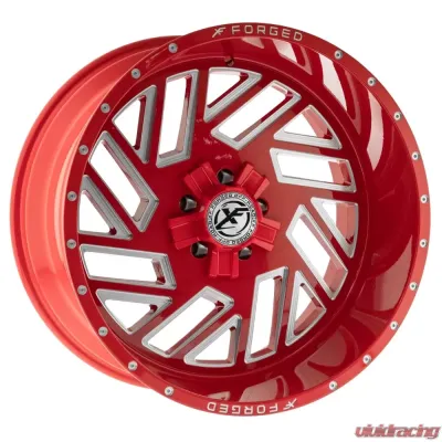 XF Off-Road XFX-304 Wheel 22x12 5x150 | 5x139.7 | 5x5.5 -44mm Red Milled - XFX-304221251397150-44RM