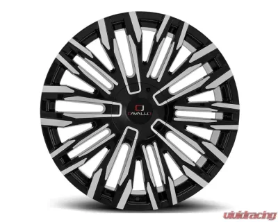 Cavallo CLV-28 Wheel 22x9.5 5x115|5x120 15mm Gloss Black Machined - CLV-2822955115120+15BM
