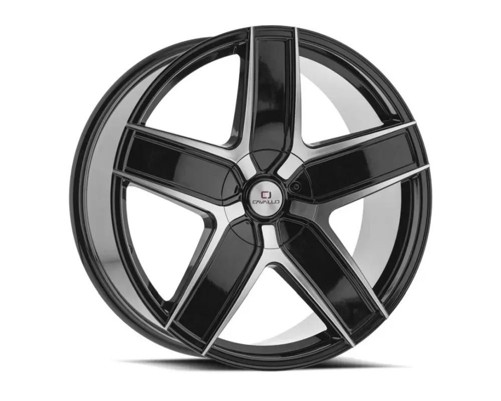 Cavallo CLV-31 Wheel 22x9.5 5x115|5x139.7 15mm Gloss Black Machined - CLV-31229551151397+15BM