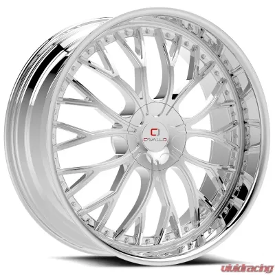 Cavallo CLV-33 Wheel 22x9.5 5x115|5x139.7 15mm Chrome - CLV-33229551151397+15C