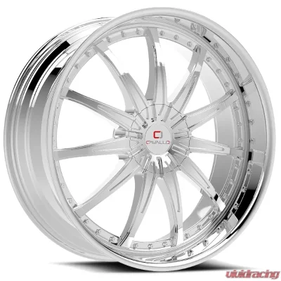 Cavallo CLV-35 Wheel 22x9.5 5x115|5x120 15mm Chrome - CLV-3522955115120+15C