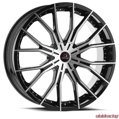 Cavallo CLV-36 Wheel 22x8.5 5x108|5x114.3 38mm Gloss Black Machined - CLV-36228551081143+38BM