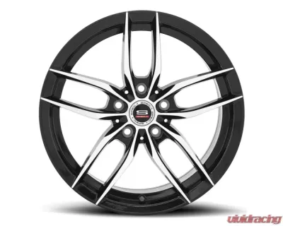 Spec-1 SP-50 Wheel Racing Series 17x7.5 5x114.3 38mm Black Machined - SP5017751638GBM