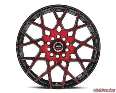 Spec-1 SP-52 Wheel 20x8.5 5x114.3 | 5x120 38mm Gloss Black & Red Machined - SP-5220853838BMR