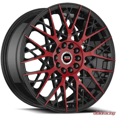 Spec-1 SP-53 Wheel 17x7.5 4x100 | 4x114.3 42mm Gloss Black & Red Machined - SP-531775942BMR