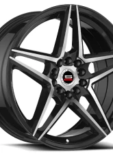 Spec-1 SP-54 Wheel Racing Series 17x7.5 5x108 | 5x114.3 42mm Gloss Black Machined                                     - SP-5417753242GBM - Image 2