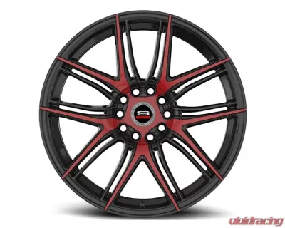 Spec-1 SP-56 Wheel 17x7.5 5x108 | 5x114.3 42mm Gloss Black & Red Machined - SP-5617753242BMR