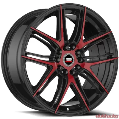 Spec-1 SP-56 Wheel 17x7.5 5x108 | 5x114.3 42mm Gloss Black & Red Machined - SP-5617753242BMR