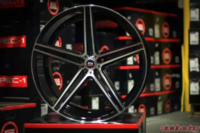 Spec-1 SP-8 Wheel Racing Series 20x10.5 5x120 38mm Gloss Black Machined - SP8201051838GBM