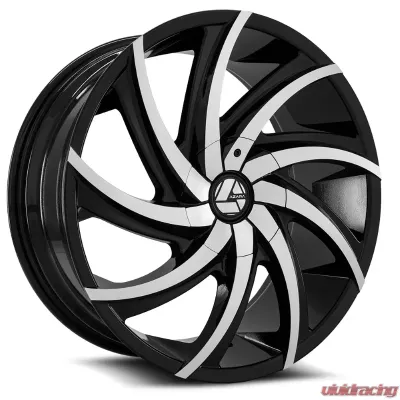 Azara 503 Wheel 28x9.5 5x115|5x120 15mm Gloss Black Machined - AZA-50328955115120+15BM