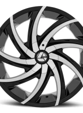 Azara 503 Wheel 28x9.5 5x115|5x120 15mm Gloss Black Machined                                     - AZA-50328955115120+15BM - Image 6