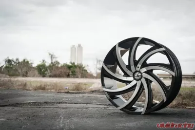 Azara 503 Wheel 28x9.5 5x115|5x120 15mm Gloss Black Machined - AZA-50328955115120+15BM
