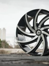 Azara 503 Wheel 28x9.5 5x115|5x120 15mm Gloss Black Machined                                     - AZA-50328955115120+15BM - Image 4