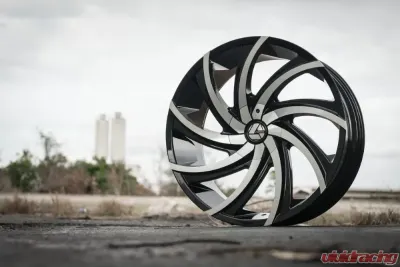Azara 503 Wheel 28x9.5 5x115|5x120 15mm Gloss Black Machined - AZA-50328955115120+15BM