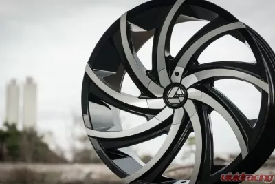 Azara 503 Wheel 28x9.5 5x115|5x120 15mm Gloss Black Machined - AZA-50328955115120+15BM