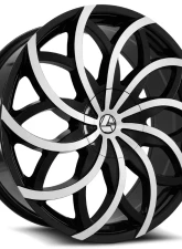 Azara 504 Wheel 22x9.5 5x115|5x120 15mm Gloss Black Machined                                     - AZA-50422955115120+15BM - Image 2