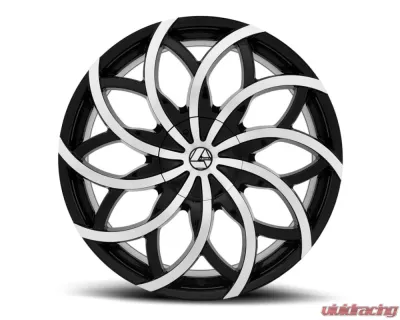 Azara 504 Wheel 22x9.5 5x115|5x120 15mm Gloss Black Machined - AZA-50422955115120+15BM