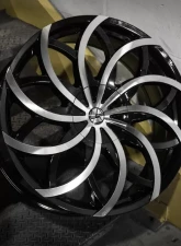 Azara 504 Wheel 22x9.5 5x115|5x120 15mm Gloss Black Machined                                     - AZA-50422955115120+15BM - Image 3