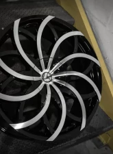 Azara 504 Wheel 22x9.5 5x115|5x120 15mm Gloss Black Machined                                     - AZA-50422955115120+15BM - Image 4