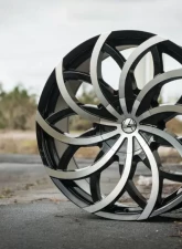 Azara 504 Wheel 22x9.5 5x115|5x120 15mm Gloss Black Machined                                     - AZA-50422955115120+15BM - Image 5