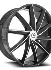 Azara 506 Wheel 26x9.5 5x115|5x120 32mm Gloss Black Machined                                     - AZA-50626955115120+32BM - Image 2