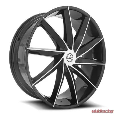 Azara 506 Wheel 26x9.5 5x115|5x120 32mm Gloss Black Machined - AZA-50626955115120+32BM