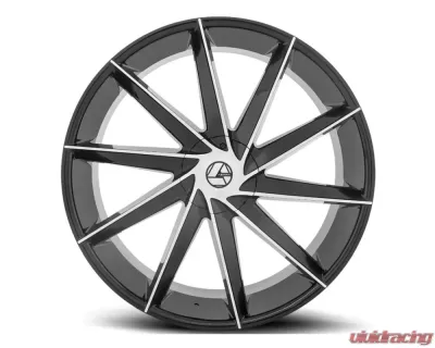 Azara 506 Wheel 26x9.5 5x115|5x120 32mm Gloss Black Machined - AZA-50626955115120+32BM