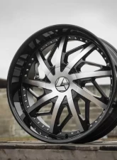 Azara 510 Wheel 22x9.5 6x135|6x139.7 25mm Gloss Black Machined                                     - AZA-510229561351397+25BM - Image 2