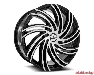 Azara 514 Wheel 22x8.5 5x110|5x114.3 38mm Gloss Black Machined - AZA-514228551101143+38BM