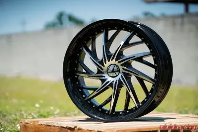 Azara 516 Wheel 24x9 Blank 18mm Gloss Black Machined - AZA-5162490BLANK+18BM