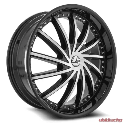 Azara 517 Wheel 22x9.5 Blank 15mm Gloss Black Machined - AZA-5172295BLANK+15BM