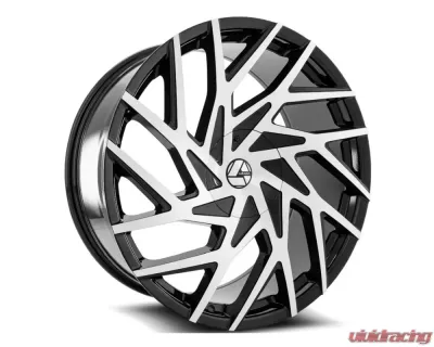 Azara 518 Wheel 24x9 5x115|5x139.7 18mm Gloss Black Machined - AZA-518249051151397+18BM