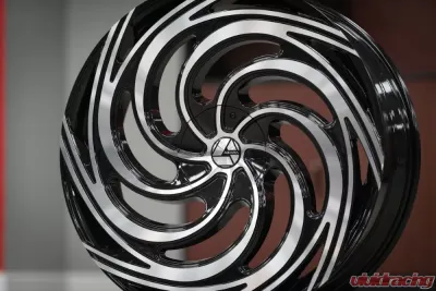 Azara 519 Wheel 28x9.5 5x115|5x120 32mm Gloss Black Machined - AZA-51928955115120+32BM