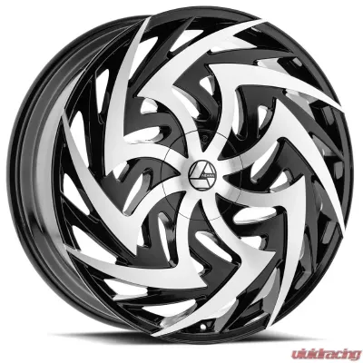Azara 520 Wheel 24x9 6x135|6x139.7 25mm Gloss Black Machined - AZA-520249061351397+25BM