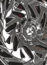 Azara 520 Wheel 24x9 5x115|5x120 18mm Chrome                                     - AZA-52024905115120+18C - Image 6