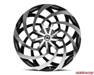 Azara 521 Wheel 22x8.5 5x114.3|5x120 38mm Gloss Black Machined - AZA-521228551143120+38BM