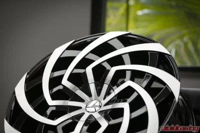 Azara 521 Wheel 22x8.5 5x108|5x114.3 38mm Gloss Black Machined - AZA-521228551081143+38BM