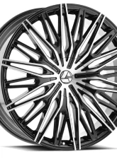 Azara 522 Wheel 22x9.5 5x115|5x127 15mm Gloss Black Machined                                     - AZA-52222955115127+15BM - Image 2