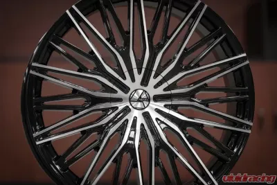 Azara 522 Wheel 22x9.5 5x115|5x127 15mm Gloss Black Machined - AZA-52222955115127+15BM