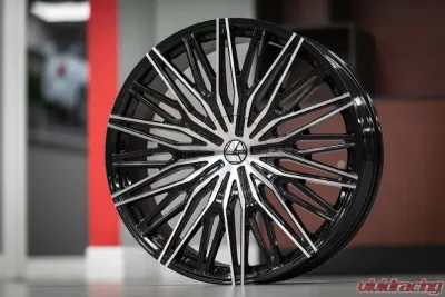Azara 522 Wheel 22x9.5 5x115|5x127 15mm Gloss Black Machined - AZA-52222955115127+15BM