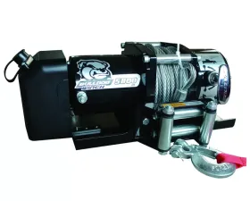 Bulldog Winch 5,800 LB Trailer Winch 55 Ft Wire Rope Roller Fairlead Mount Plate Low Profile