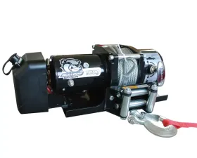 Bulldog Winch 7,800 LB Trailer Winch 47.5 Foot Wire Rope Roller Fairlead Mount Plate Low Profile