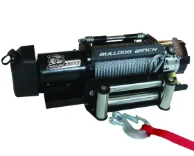 Bulldog Winch 12,000 LB Trailer Winch 100 Ft Wire Rope Roller Fairlead