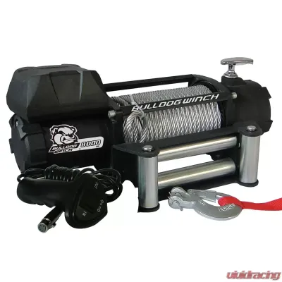 Bulldog Winch 8,000 LB Winch 100 Ft Wire Rope W/5.2hp Series Wound Motor Roller Fairlead - 10041